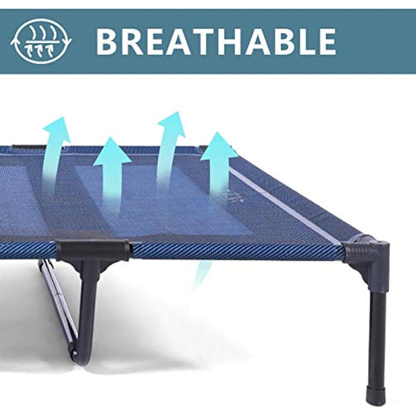 ANWA Elevated Dog Bed Large Size, Raised Dog Bed Outdoor Use, Portable Dog Cot Large Dogs