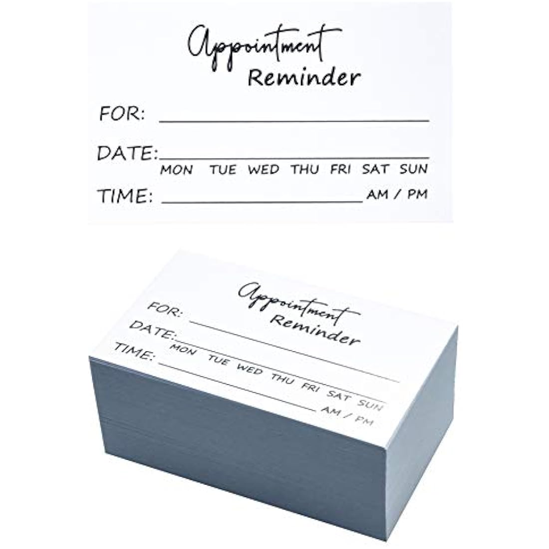 200 Appointment Reminder Cards for Business, Hair Salon, Dental Office, Massage Therapist, Grooming, Hairdresser, Medical Doctors and More - Bulk Pack of Your Next Appointment Cards