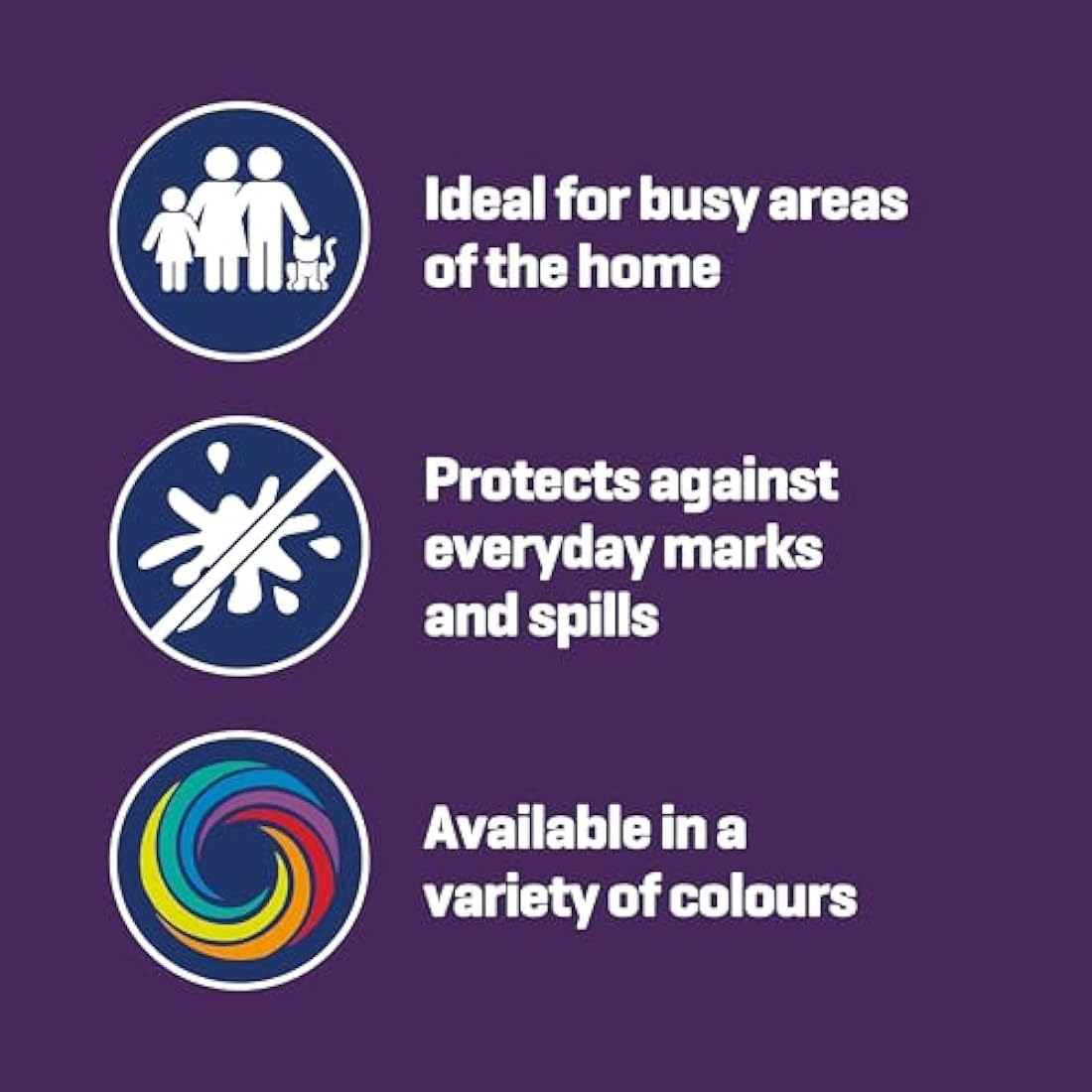 Johnstone's - Washable Paint - Pure Brilliant White - Matt Finish - Emulsion Paint - Highly Durable - Stain Resistant - Non Toxic & Low Odour - 12m2 Coverage per Litre - 2.5L