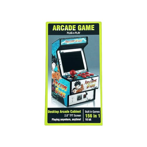 Mini Arcade Machine, 156 Built-In 16-Bit Games, 2.8” Full Colour Screen, 8-Way Joystick, Handheld Retro Games Console – Gaming by Golden Security!