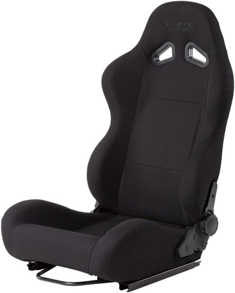 Simoni Racing Max Sports Seat Black Double-Sided Adjustable Backrest Including Rails