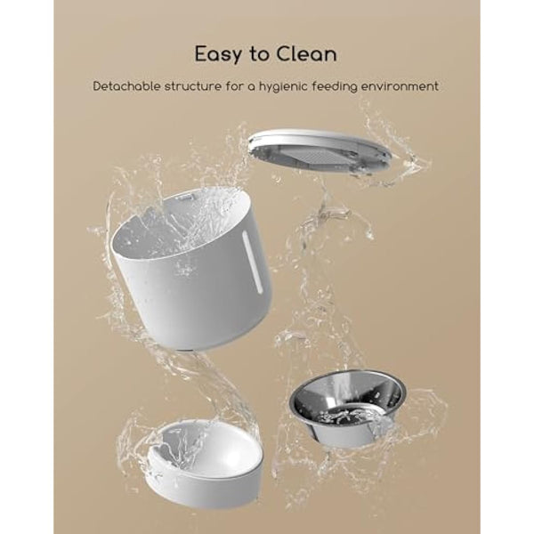 Faroro Automatic Cat Feeder, 4L Cat Feeder with Timer up to 6 Meals Per Day, Portion Control, 30s Voice Recording, Suitable for Small and Medium Pets