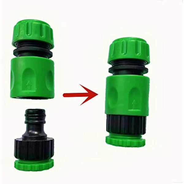 14Pack Hose Connector Kit - Join Garden Pipe (1 Nozzle, 1 Mixer Tap, 2 Waterstop, 2 Repair, 2 Double Male, 4 Hose End Quick)