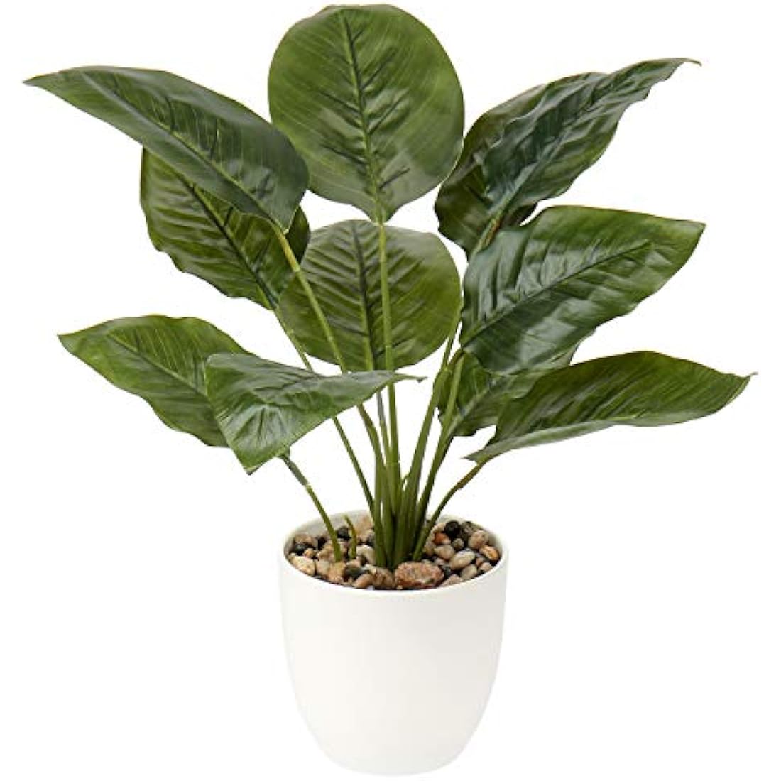 45CM Artificial Dieffenbachia Faux Plants Indoor Decorative Fake Tropical Plants Aesthetic Room Décor Greenery for Bedroom Office Home Desk Decoration