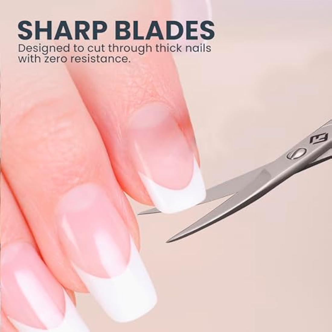 FABINOC® Curved Cuticle Scissors | German Quality Stainless Steel Multi-Purpose Sharp Manicure Scissors for Men & Women