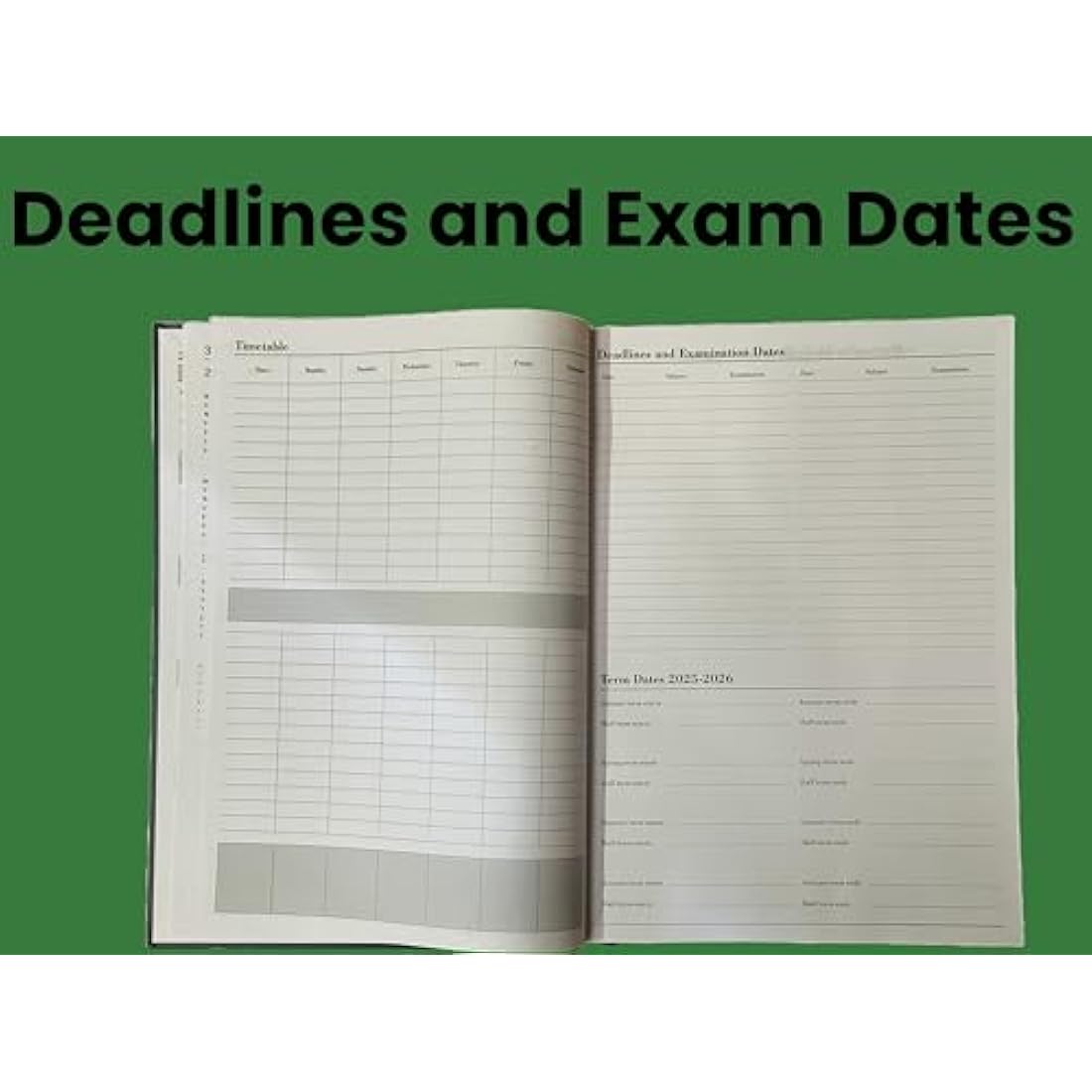 2025-2026 Academic Diary A4 Day to a Page DAP Appointment Mid Year Planner- NEVY BLUE