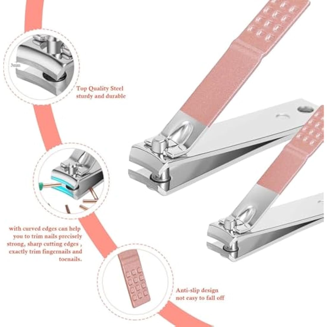 Manicure Set Glamour Gaze Manicure Pedicure Kit Nail Clippers 16 in 1 Professional Stainless Steel Cuticle trimmer Grooming Kit for Men Women with Storage Travel Case