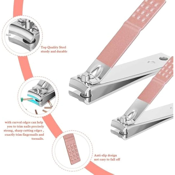 Manicure Set Glamour Gaze Manicure Pedicure Kit Nail Clippers 16 in 1 Professional Stainless Steel Cuticle trimmer Grooming Kit for Men Women with Storage Travel Case