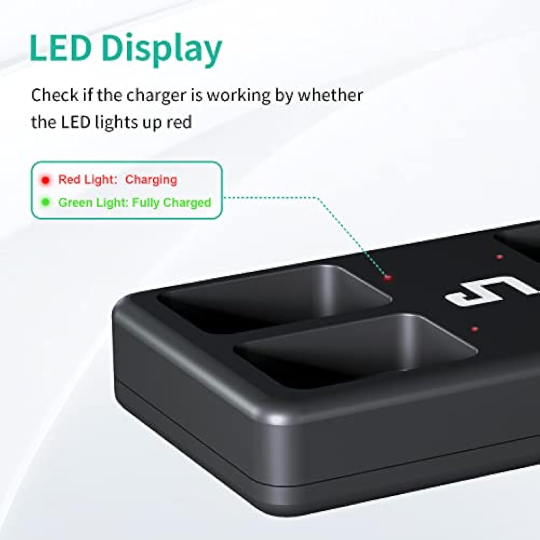 9V Rechargeable Battery Charger Pack, LP 4-Pack 600mAh 9 Volt Li-ion Batteries & 4-Bay Battery Charger for Alarms, Wireless Microphones, Smoke Detectors, Toys, Flashlights, Guitar, Keyboard & More