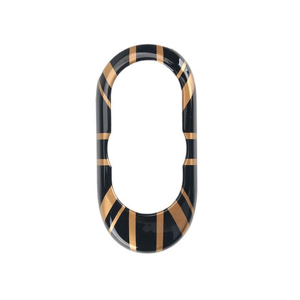 ABS Plastic Center Console Multimedia Gear Shift Panel Frame Trim Cover for Mini Cooper F55 Hardtop F56 Hatchback F57 Convertible 2014~2020 (Union Jack Gray)