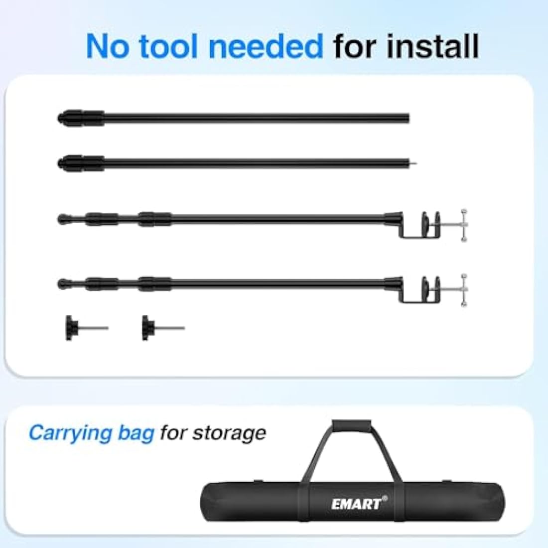 EMART Adjustable Over The Table Rod Stand, 50-94" Length, Balloon Flower Arch Frame for Birthday, Wedding, Party, Christmas,Anniversary Decorating