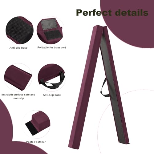 FBSPORT 240 CM Balance Beam, Gymnastics Balance Beam for Kids, Floor Balance Beam, Folding Gymnastics Beam for Training