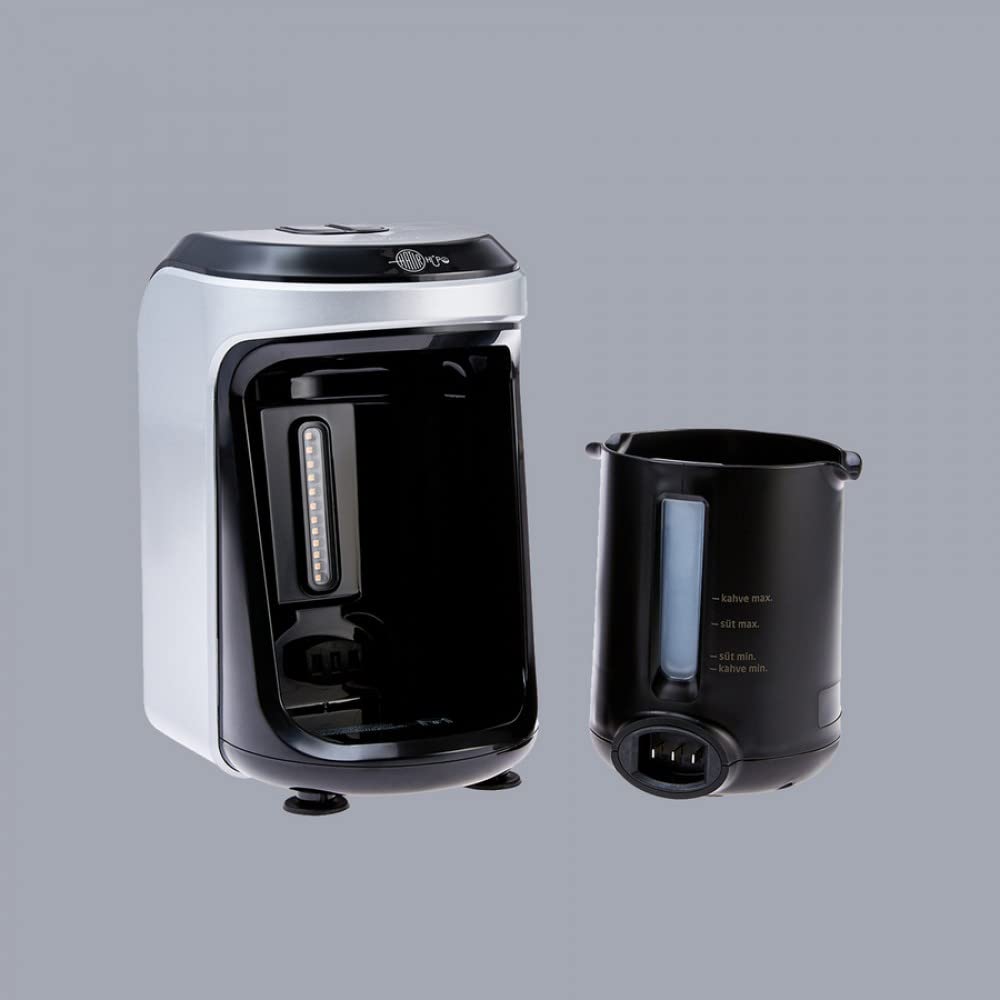 KARACA Hatr Hps Turkish Coffee Machine and Milk Steamer, Automatic One-Button Turkish Coffee Brewing Pot, Serve 5 Cups of Turkish Coffee at