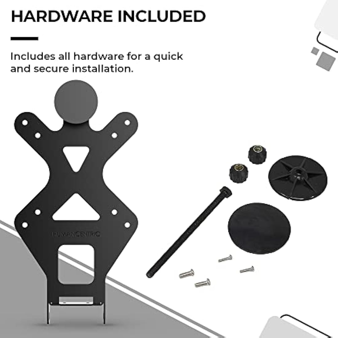 HumanCentric VESA Mount Adapter for HP Monitors 22er, 22es, 22f, 23er, 23es, 23f, 24ea, 24ec, 24er, 24es, 24f, 24fw, 25er, 25es, 25f, 27er, 27ea, 27es, 27f, 27fw, 27ec VESA Adapter Bracket (White)