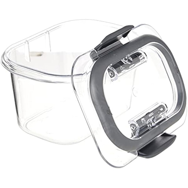 Sistema Brilliance Leakproof Food Storage Container, Stain and Odour Resistant, Microwave Steam Vents, 380 ml, BPA-Free, Black Clips, Clear/Grey, 2 Count (Pack of 1)