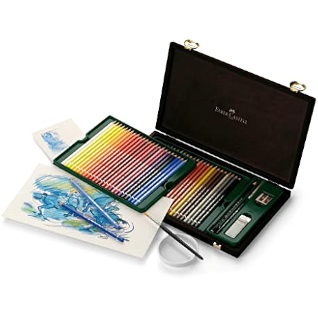Faber-Castell Art & Graphic Albrecht Dürer Watercolour Pencil, Multicoloured, Wooden Case Of 48, For Art, Craft, Drawing, Sketching, Home, School, University, Colouring