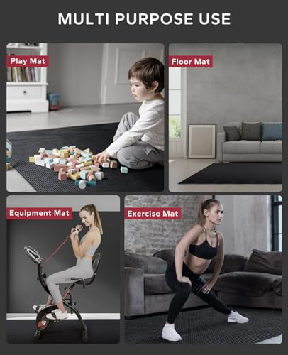 HAPBEAR Large Yoga Mat-7'5'(213152cm), Non-Slip, Ultra Durable, 0.31''(8mm) Thick Workout Mats for Home Gym, Large Exercise Mat for Fitness, Yoga,