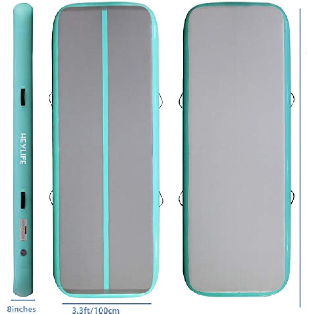 Air Mat Tumble Track 6.6ft/10ft/13ft Length 4/8 Inches Thick Gymnastics Inflatable Tumbling Track Mat with Air Pump