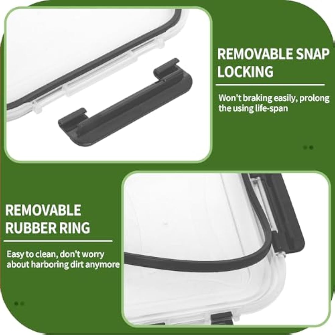 Skroam 5-Packs 36OZ Glass Food Storage Containers with Lids Airtight, Glass Meal Prep Container for Lunch, Pantry Organizers and Storage, Glass Lunch Boxes for Freezer to Oven Safe, Leak Proof