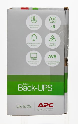 APC by Schneider Electric Back UPS Pro - BR1600MI - UPS 1600VA (8 IEC Outlets, LCD Interface, 1GB Dataline Protection),Black