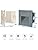 Arotelicht 8pcs/3W Wall Recessed Stair Lights,IP65 Waterproof,Warm White,LED Step Night Light Indoor/Outdoor,Aluminum,Garden Lighting Deck Balcony,Grey Cover,for Stairs,corridors,Steps