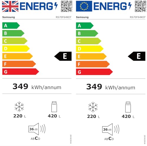 Samsung Series 7 SpaceMax RS70F66KCTEU 634L Smart American Fridge Freezer, Silver