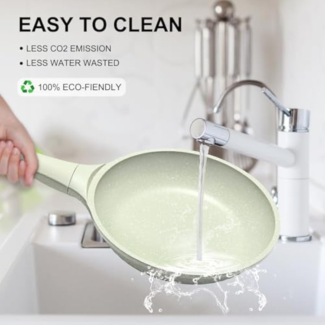 DYGG 20 cm Nonstick Frying Pan with Glass Lid, 100% PFOA/PFAS Free Granite Skillet | Ultra Nonstick Surface for Eggs & Omelettes | Induction Compatible All Stovetops | Oven Safe & Cool-Touch Handle