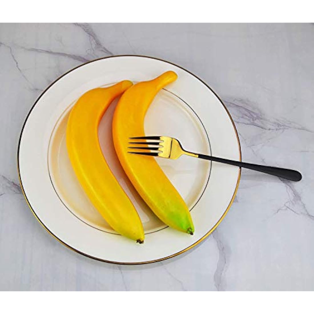 JEDFORE 6Pcs Fake Banana Simulation Artificial Lifelike Fake Fruit for Christmas Festival Home House Kitchen Wedding Party Photography Decoration