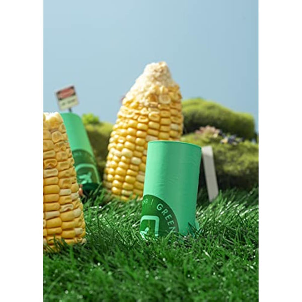 Green Maker Biodegradable 30% Thicker Dog Poop Bags 360 Dog Waste Bags Extra Thick Strong Made from Corn Starch Plants Based (Green)