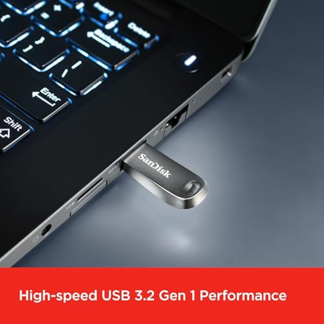 SanDisk Ultra Luxe 128 GB USB Flash Drive USB 3.1 up to 150 MB/s, Silver