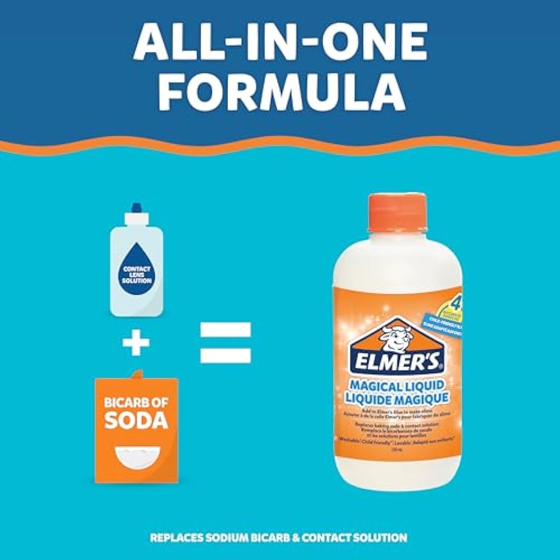 Elmer’s Metallic Slime Kit | Slime Supplies Include Metallic PVA Glue & Magical Liquid Slime Activator | Washable & Kid Friendly | 4 Count