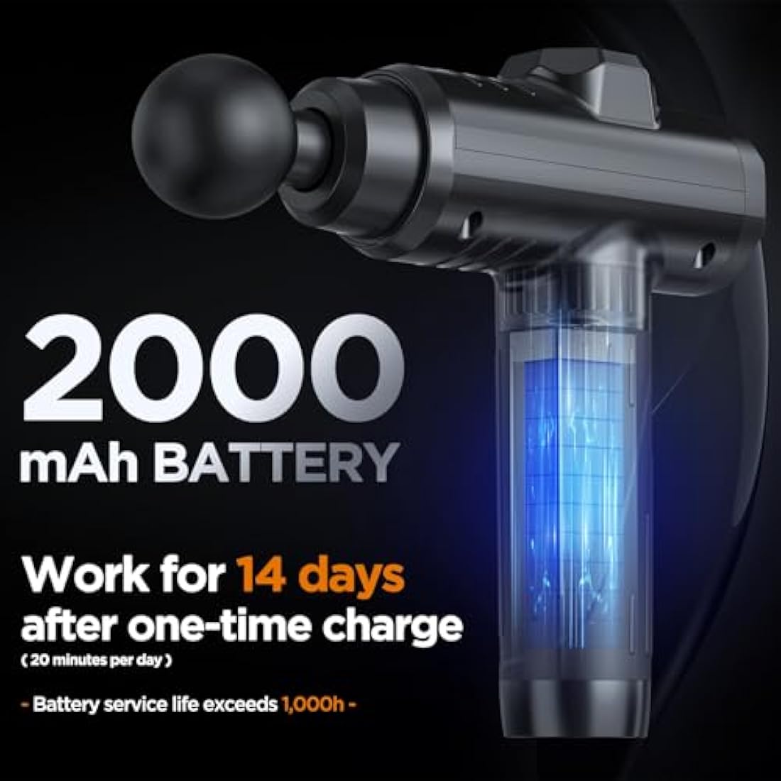 Massage Gun Deep Tissue, Portable Muscle Massage Device with 10 Massage Heads, 2025 Upgraded 30 Speeds Massager with LCD Touch Screen for Body Back Shoulder Muscle Relaxation