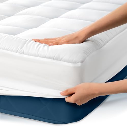 Niagara Cotton Single Mattress Topper - 2.5 cm Thick Breathable Pillow Top Mattress Pad for Back Pain Relief - Pocket Topper Fits 20-50 cm Mattress