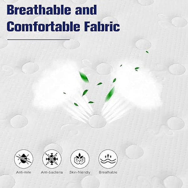 Good Nite King Size Mattress Pocket Spring with Memory Foam Medium Firm Mattress Breathable Fabric Fire Resistant 8in Deep King Size 150x200x20cm