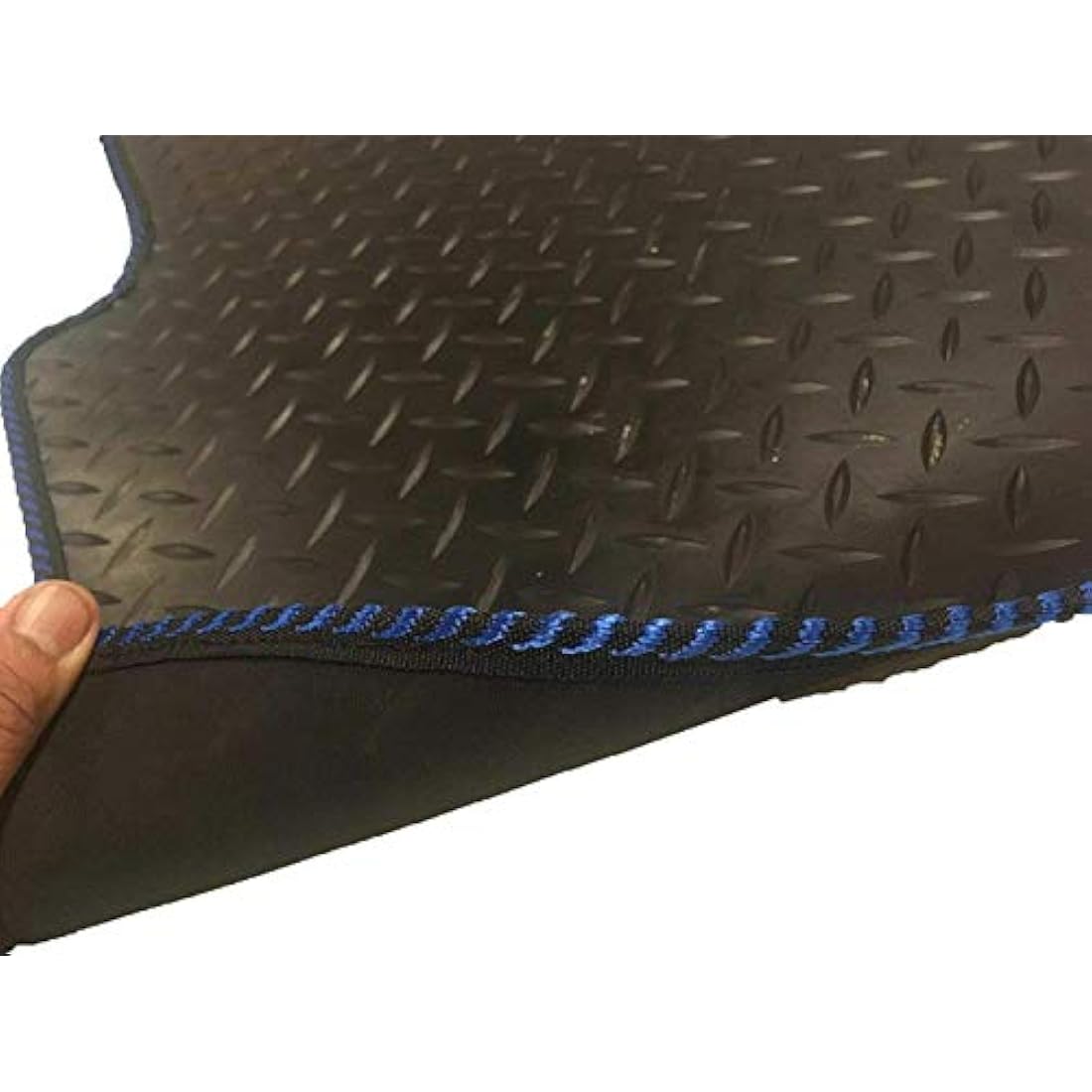 Lusso Floor Carpet Mats for Car | Tailored/Compatible to Fit Ford Transit Custom 2015 onwards | Heavy Duty 3mm Rubber Car Mats | 1-Piece Set (Black Edging)