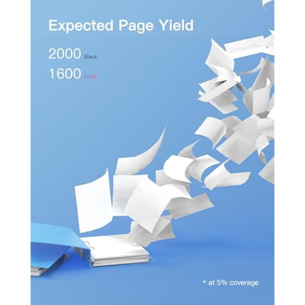 GPC Image 963XL Ink Cartridges Multipack Remanufactured for HP 963 963XL Ink Compatible for HP Officejet Pro 9020 9014 9015 9016 9018 9019 9022 9025 Printers (1 Black, 1 Yellow, 1 Cyan 1 Magenta)