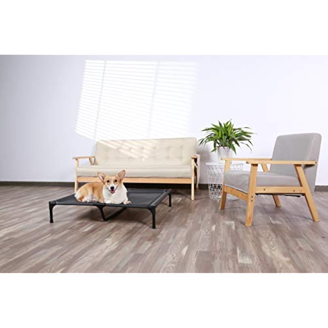 ANWA Elevated Dog Bed Large Size, Raised Dog Bed Outdoor Use, Portable Dog Cot Large Dogs