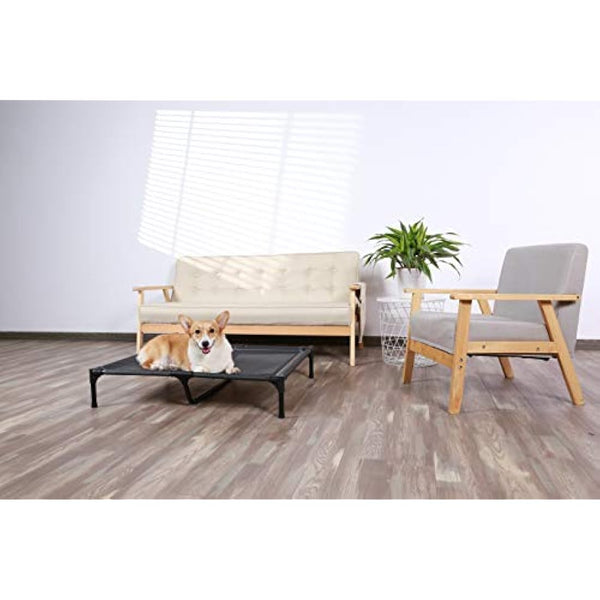 ANWA Elevated Dog Bed Large Size, Raised Dog Bed Outdoor Use, Portable Dog Cot Large Dogs