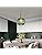 MZStech Modern Chandelier Light,Gold Copper Pendant Light Socket with Green Glass Pendant Lamp Shade,LED Hanging Lamp