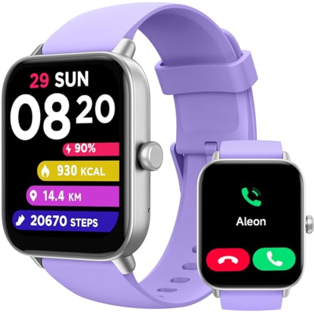 TOOBUR Smart Watch for Women Alexa Built-in, IP68 Waterproof Swimming, 1.8" Fitness Watch with Answer&Make Call/Heart Rate/Step Counter/Sleep Tracker/100 Sports, Compatible Android iOS