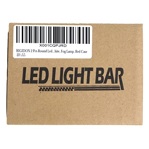 RIGIDON 2 Pcs Black Case Round Led Work Light, 9 inch 294W Spot Beam, 12V 24V Driving Lights Lamp Headlight for Car Off road Boat Truck 4x4 SUV ATV Tractors Excavator, 6000K White, Fog Lamp