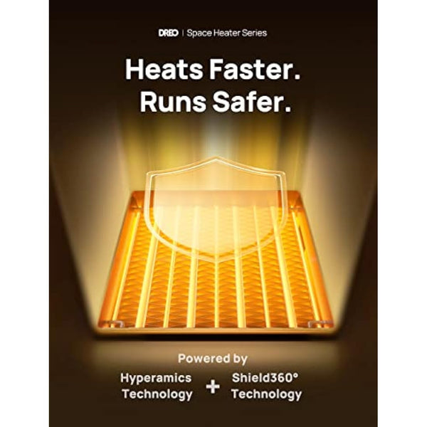 Dreo 1500W Electric Space Heater, 70° Oscillating Portable Heaters for Home, PTC Ceramic Heater with Thermostat, Remote Control, 3-Mode 3-Speed, 1-12H Timer, Overheat & Tip-Over Protection, ECO-Mode