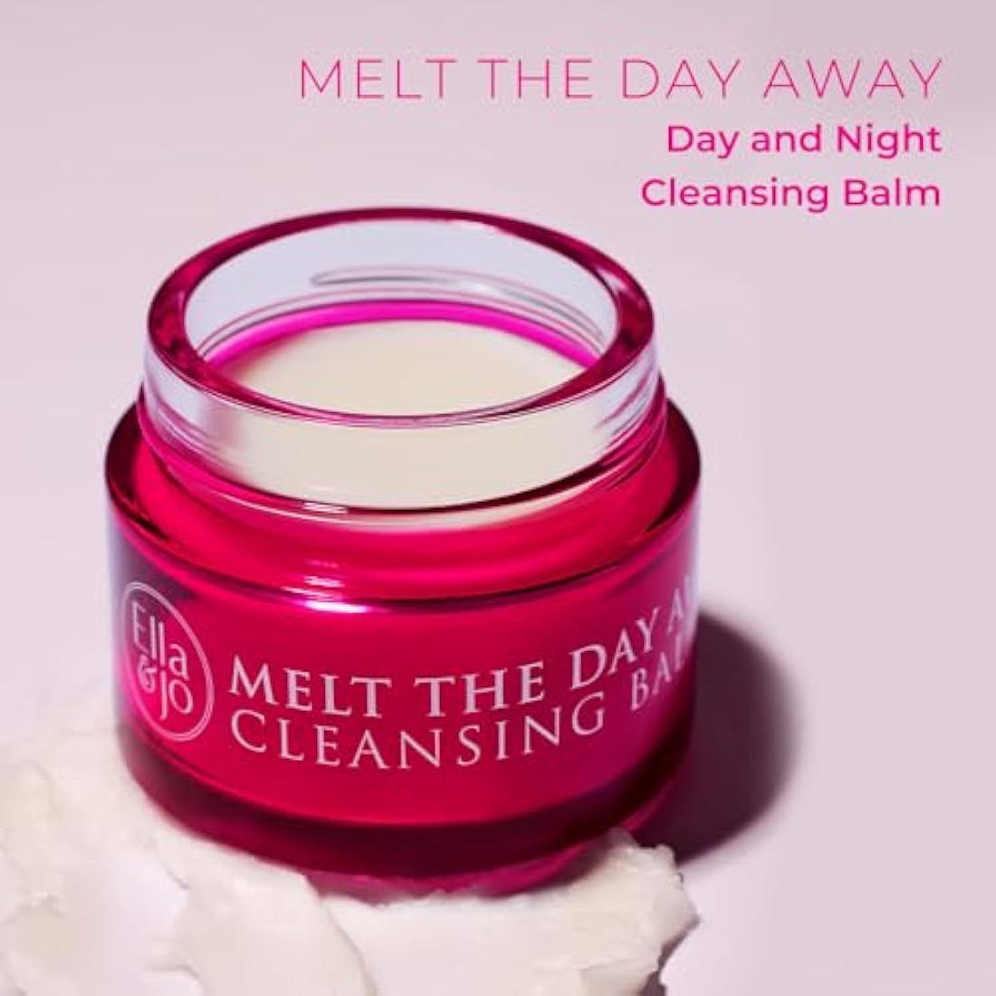 Ella & Jo Melt The Day Away Cleansing Balm, Makeup Remover Cleanser Balm, For All Skin Types, Daily Face Cleanser, Vegan