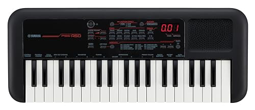 Yamaha PSS-A50 - Portable, Digital Keyboard with Phrase Recording, 42 Built-in Voices and 138 Arpeggio Types with a Lightweight Design, in Black, 50.6 x 20.1 x 0.54 centimeters