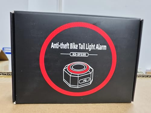 2 X Anti-Theft Bike Alarm with Remote, Waterproof Bicycle Vibration Alarm with Tail Light Brake Light for e-Bike Motorbike Electric Tricycle Scooter Motorcycle, Super Loud 110dB, 7 Level Sensitivity