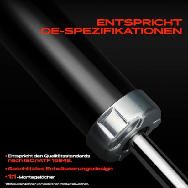 Frankberg 2x Shock absorber Gas pressure Rear axle Compatible with 500 312 Hatchback 2007-2025 500 C 312 Convertible 2007-2025 Replace# 50709082