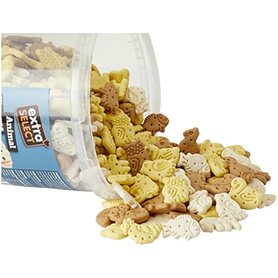 Extra Select 3 Colour Animal Figure Dog Treat Biscuits in a 3ltr Bucket (approx 420 biscuits)
