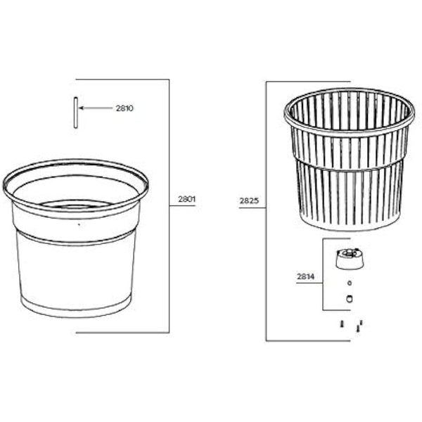 Dynamic Manual Salad Spinner 20 Litre, Orange, HACCP Compliant Sealed Cover, Lettuce Spinner, Manual Salad Spinner Dryer, Built in Drain Tube, Size: 500 x 430 cm CE885