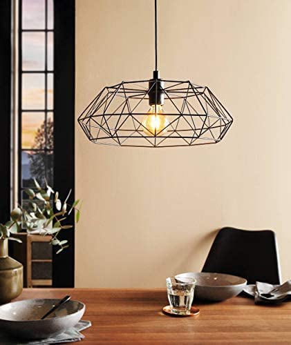 EGLO 49487 E27 Black Pendant Lamp Carlton 2