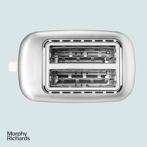 Morphy Richards Equip Black 2 Slice Toaster - Defrost And Reheat Settings - 2 Slot - Stainless Steel - 222064